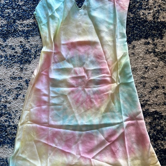 DANNIJO Mini Slip Dress in Neon Tie Dye Small - Picture 9 of 12